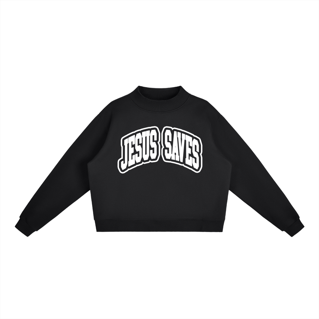 JESUS SAVES MOCK NECK