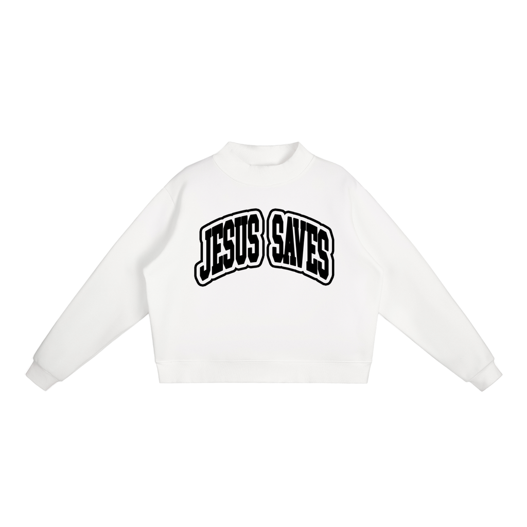 JESUS SAVES MOCK NECK