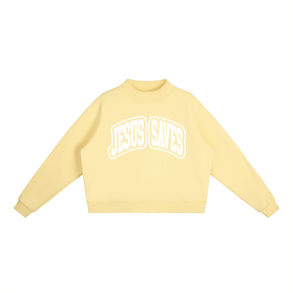 JESUS SAVES MOCK NECK